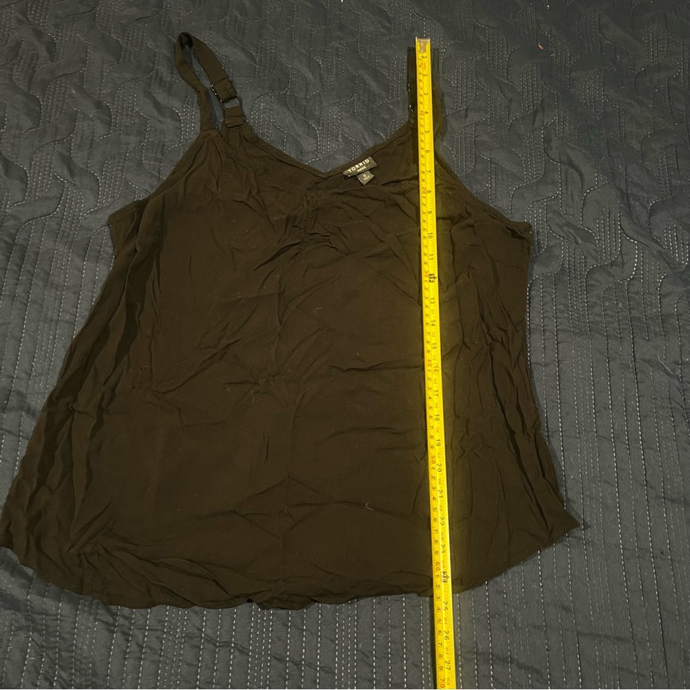Torrid Sophie Black Ruched Cami Tank Top | Size 0 (L/XL) | Rayon Stretch - Picture 5 of 14